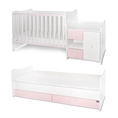 Bed MiniMAX NEW white+orchid pink Variant B /teen bed; baby bed&cupboard/ *The bed can be used by two children at the same time